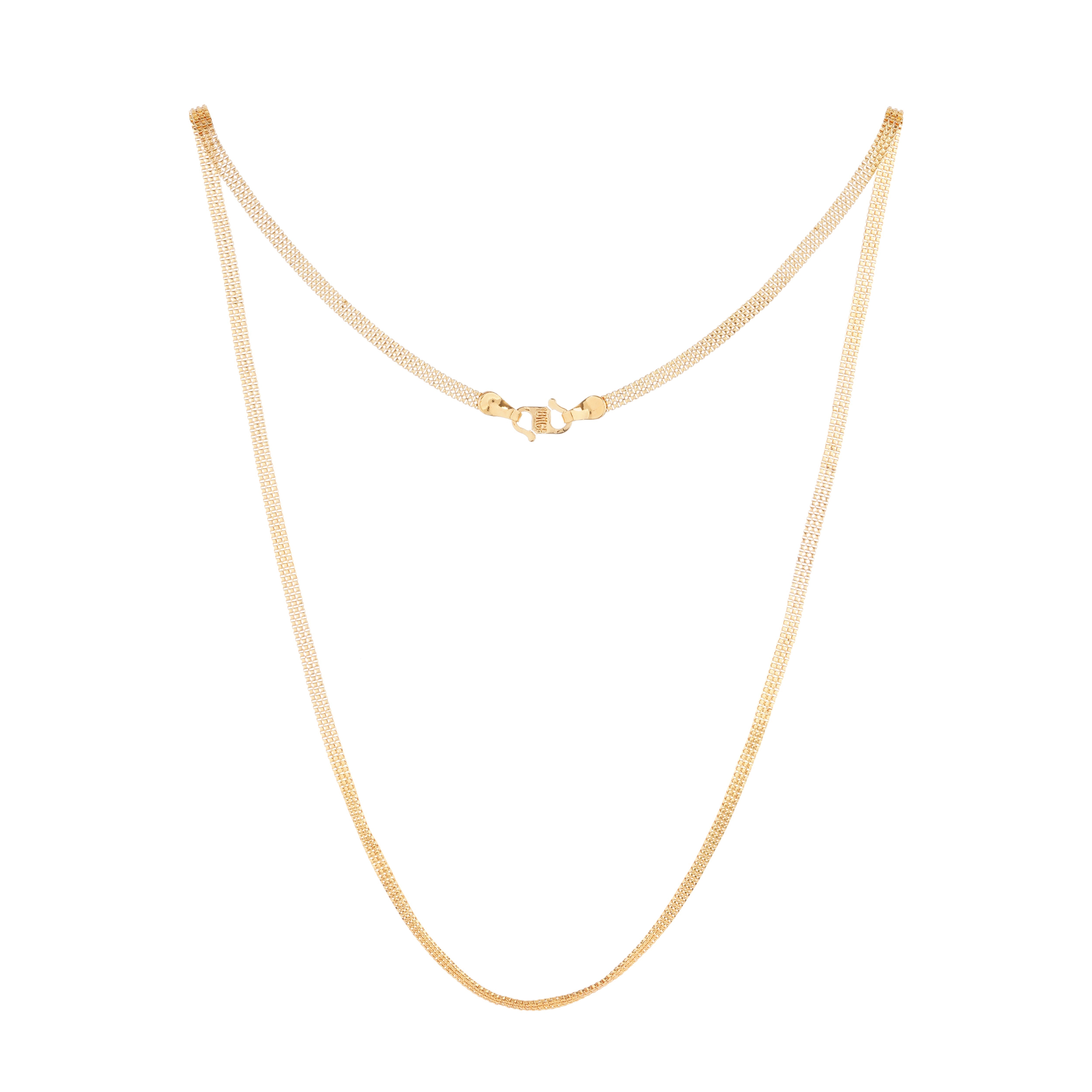 Premium Quality 1 Gram Gold Plated Smooth Round Design/Thaali Chain